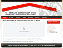 Tablet Screenshot of hermanns-bedachungen.de